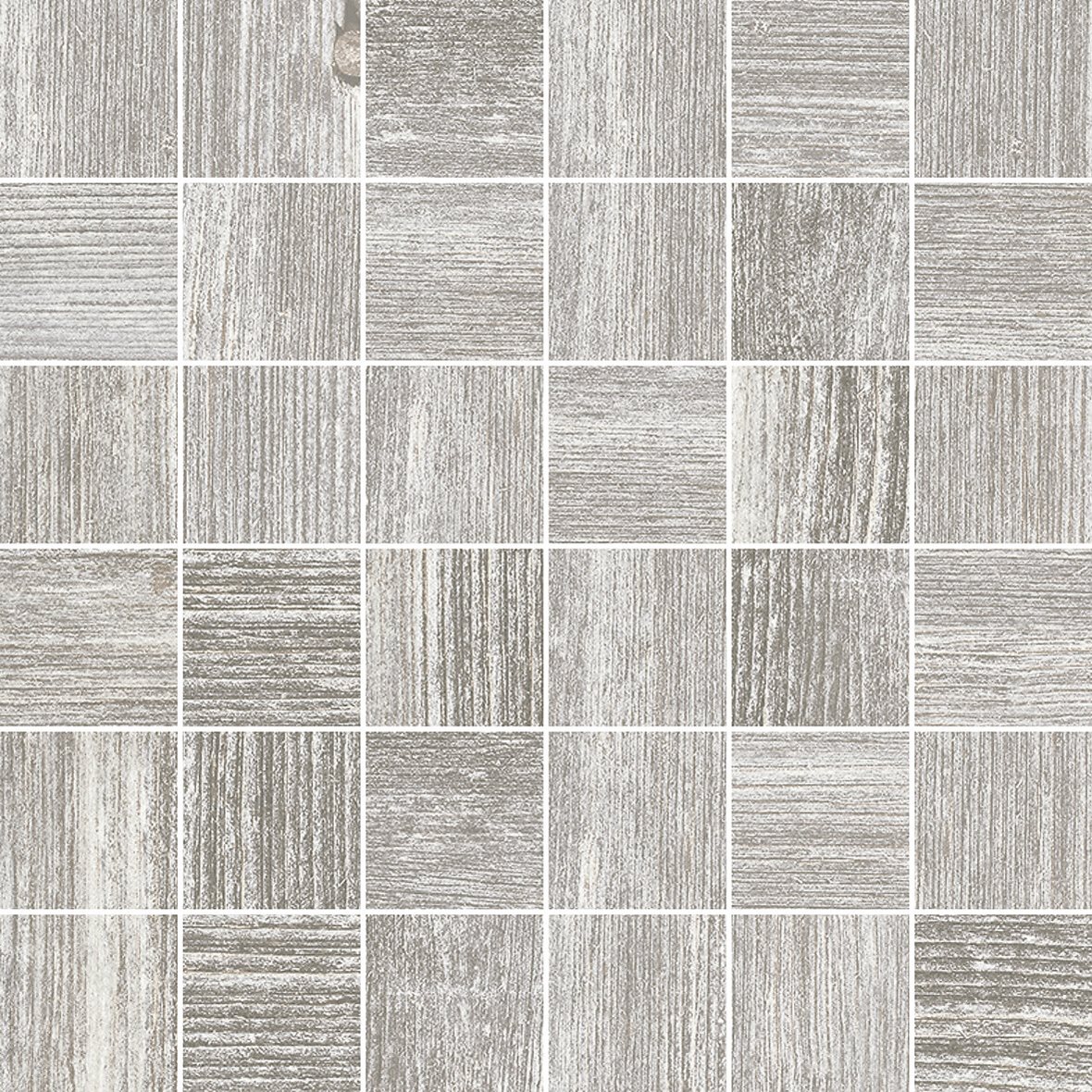 Pukkila Artwood lasittamaton porcelanato mosaiikki seinälaatta lattialaatta 5X5 Dovegrey tasapintainen matta keskitumma harmaa puu
