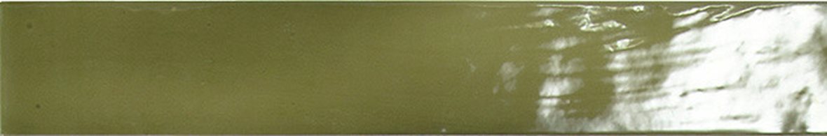 Pukkila Manacor lasitettu kaakeli seinälaatta 6,5X40 Basil Green laineileva kiiltävä keskitumma vihreä vivahteikas