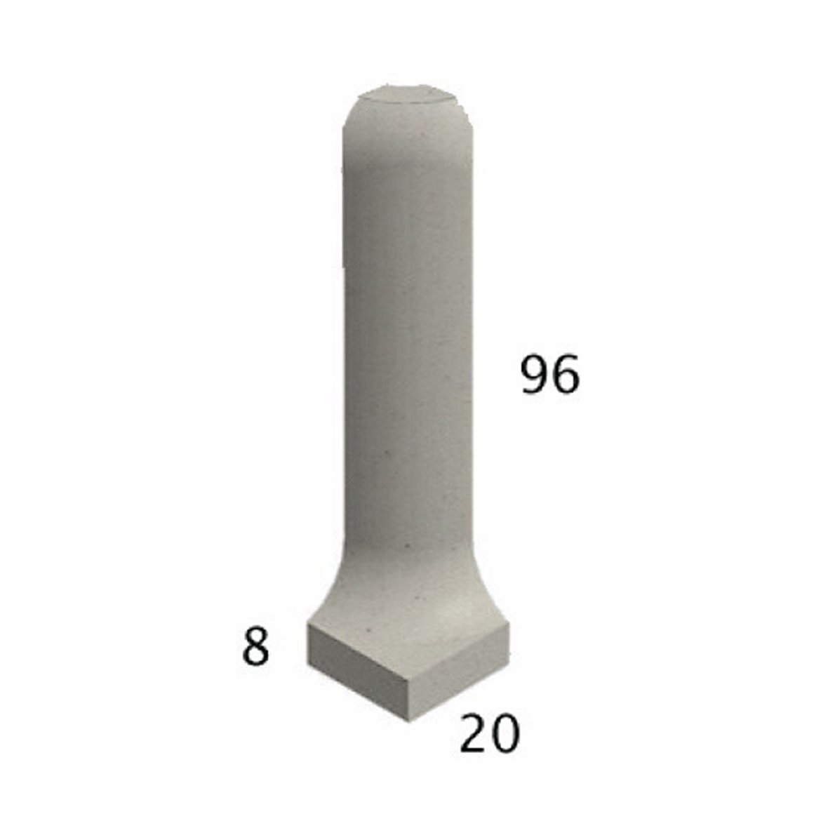 Pukkila Natura lasittamaton ulkokulmapala 2,1X9,6 valkoinen 4416CBO/1C tasapintainen matta valkoinen yksivärinen