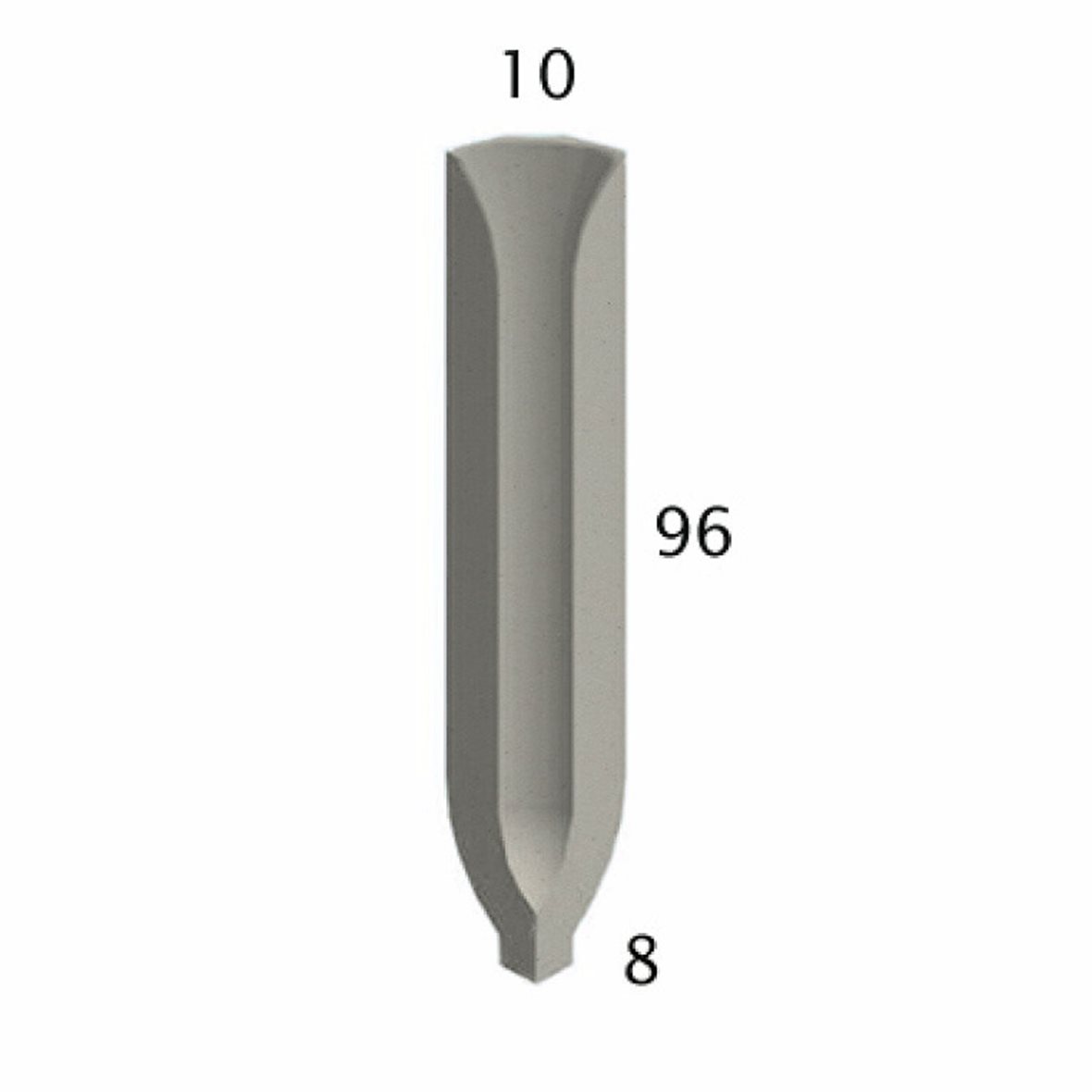 Pukkila Natura lasittamaton sisäkulmapala 1X9,6 valkoinen 4416CBI/1C tasapintainen matta valkoinen yksivärinen