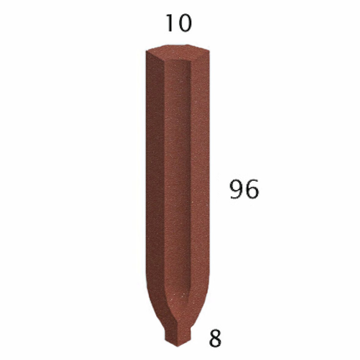 Pukkila Natura lasittamaton sisäkulmapala 1X9,6 tiilenpunainen 4420SBI/1C tasapintainen matta punainen yksivärinen
