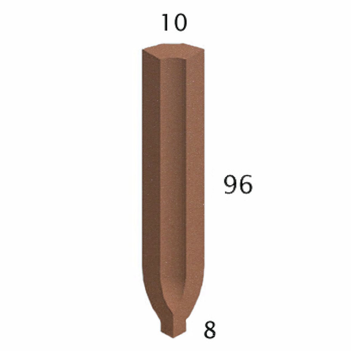 Pukkila Natura lasittamaton sisäkulmapala 1X9,6 ruskea 4404SBI/1C tasapintainen matta ruskea yksivärinen