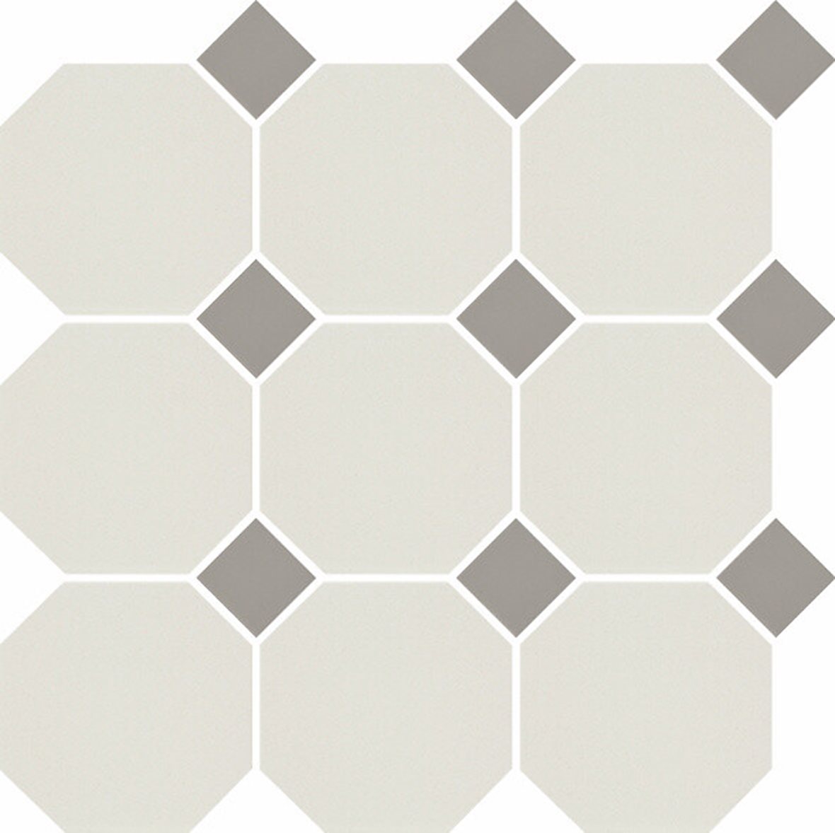 Pukkila Natura lasittamaton porcelanato seinälaatta lattialaatta 9,6X9,6 valkoinen/vaaleanharmaa 4416OCT06/1C tasapintainen matta 8-kulmainen harmaa y