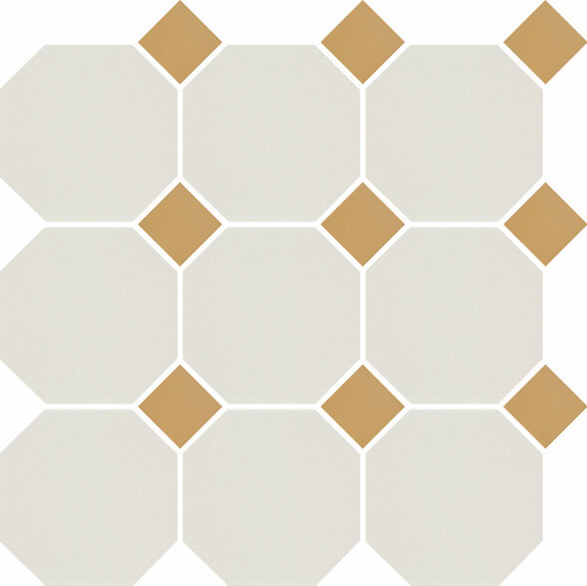 Pukkila Natura lasittamaton porcelanato seinälaatta lattialaatta 9,6X9,6 valkoinen/okrankeltainen 4416OCT21/1C tasapintainen matta 8-kulmainen keltain