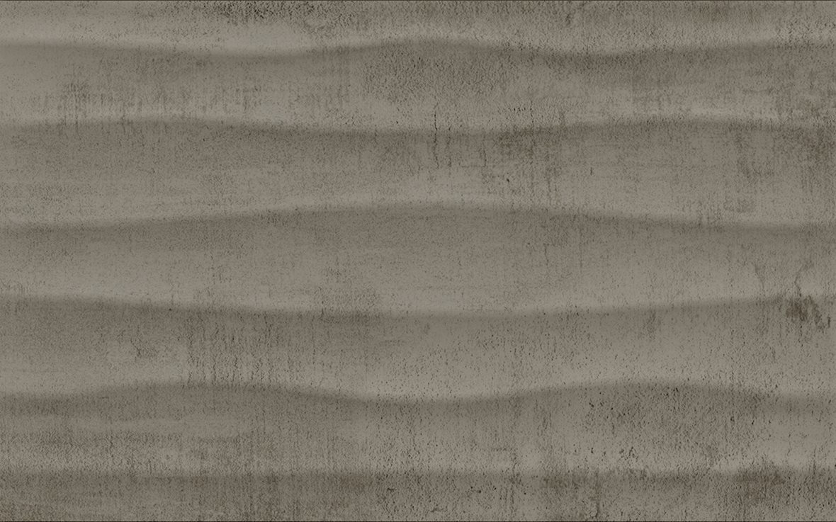 Pukkila Cosy lasitettu kuviolaatta 25X40 Basalt Wave strukturoitu matta harmaa betoni