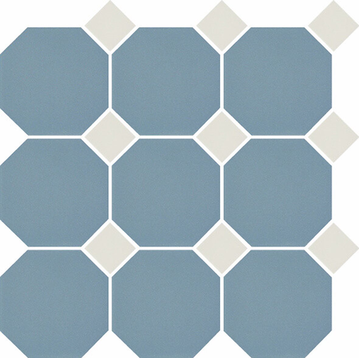 Pukkila Natura lasittamaton porcelanato seinälaatta lattialaatta 9,6X9,6 sininen/valkoinen 4411OCT16/1C tasapintainen matta 8-kulmainen sininen yksivä