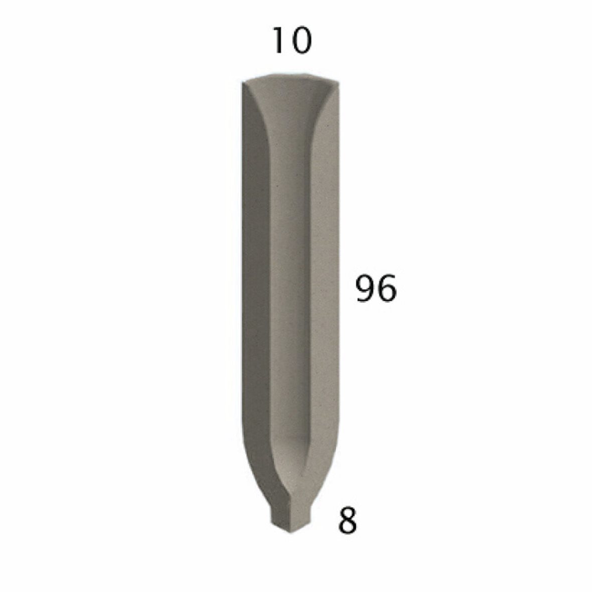 Pukkila Natura lasittamaton sisäkulmapala 1X9,6 vaalea beige 4401CBI/1C tasapintainen matta beige yksivärinen