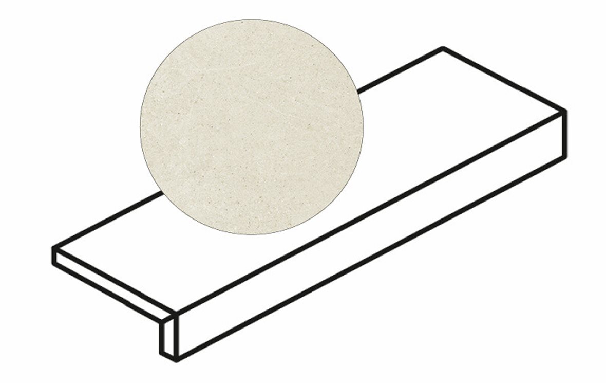 Pukkila Ease lasittamaton porraslaatta reunalla 15X60 Sand karhennettu matta R11 beige kivi