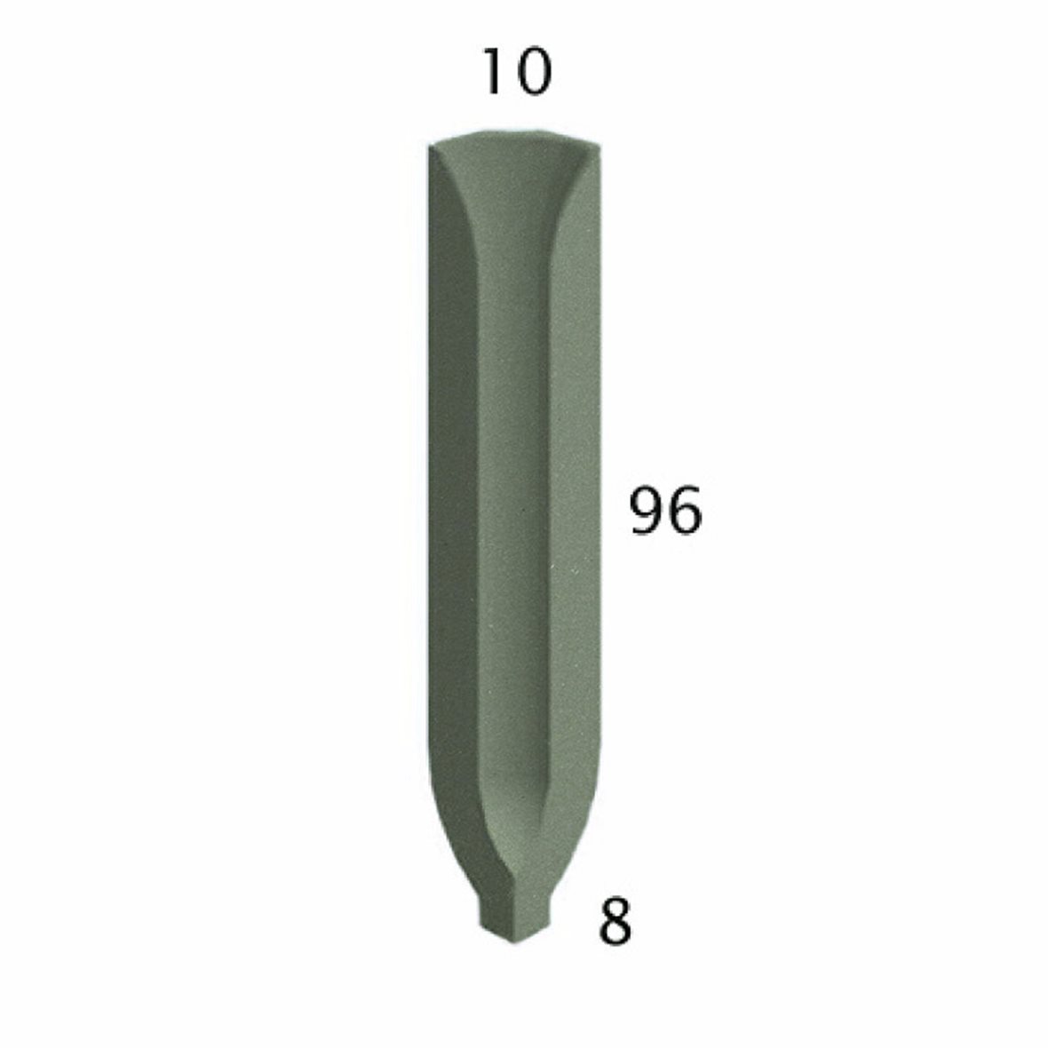 Pukkila Natura lasittamaton sisäkulmapala 1X9,6 vihreä 4428CBI/1C tasapintainen matta vihreä yksivärinen