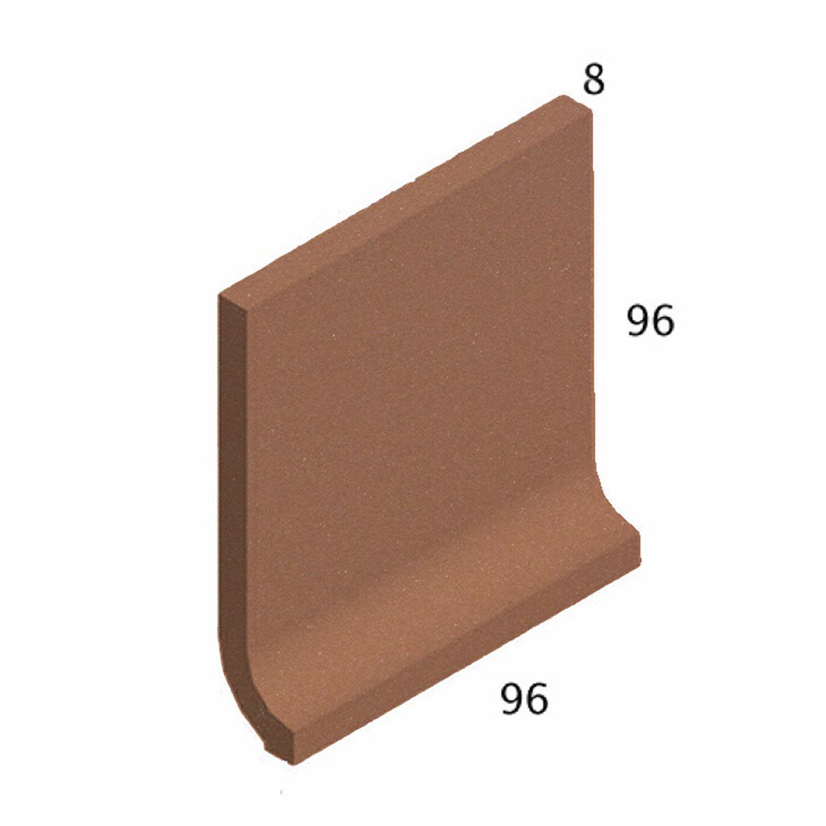 Pukkila Natura lasittamaton holkkalista 9,6X9,6 ruskea 4404SB/1C tasapintainen matta ruskea yksivärinen