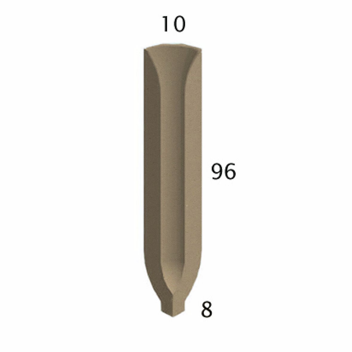 Pukkila Natura lasittamaton sisäkulmapala 1X9,6 tumma beige 4403CBI/1C tasapintainen matta beige yksivärinen