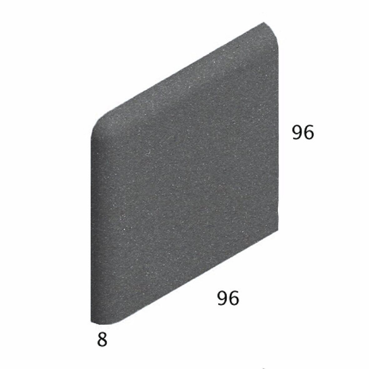 Pukkila Natura lasittamaton jalkalista 9,6X9,6 grafiitinharmaa 4430BNC/1C tasapintainen matta harmaa yksivärinen