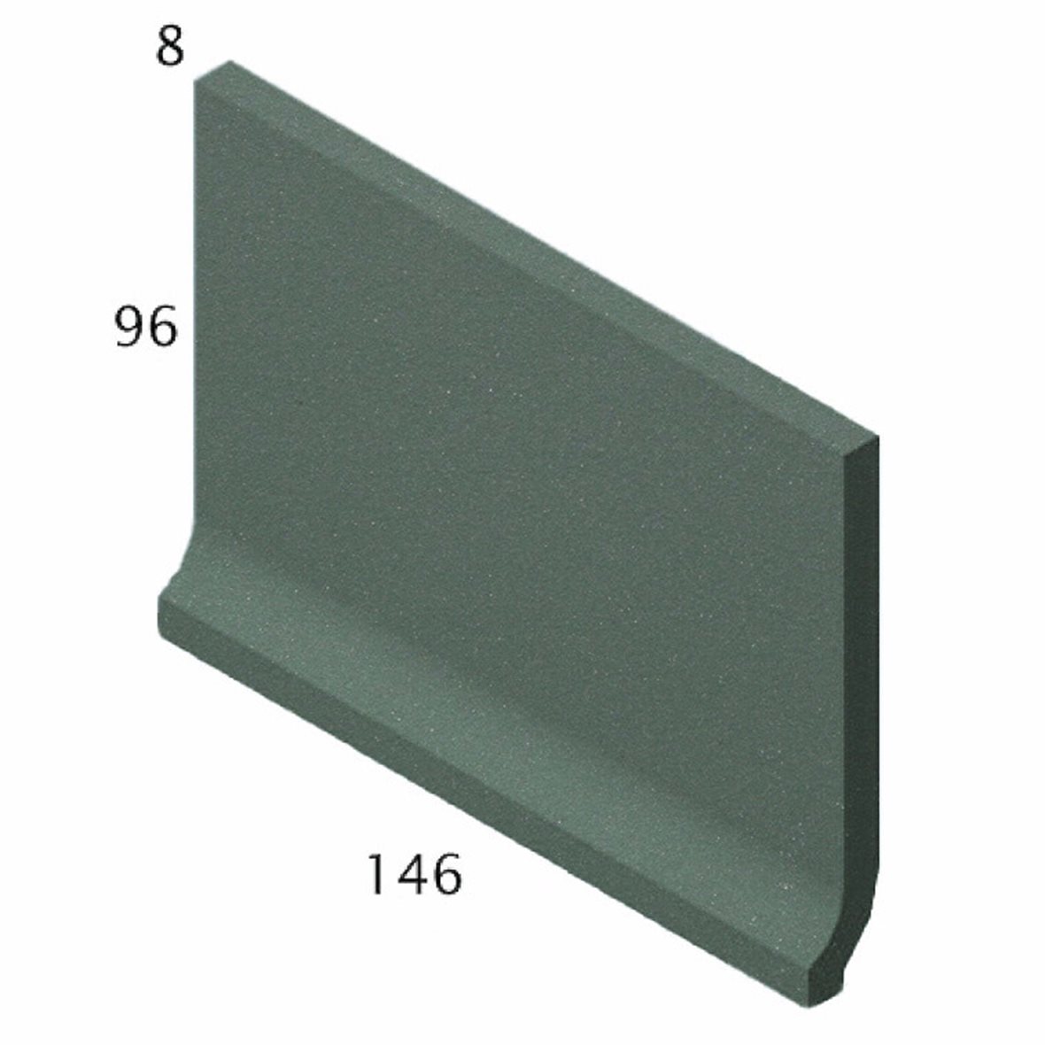 Pukkila Natura lasittamaton holkkalista 9,6X14,6 tummanvihreä 4618SB/1C tasapintainen matta vihreä yksivärinen