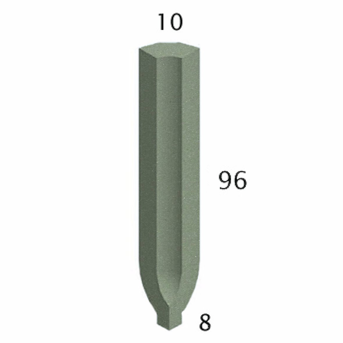 Pukkila Natura lasittamaton sisäkulmapala 1X9,6 vihreä 4428SBI/1C tasapintainen matta vihreä yksivärinen