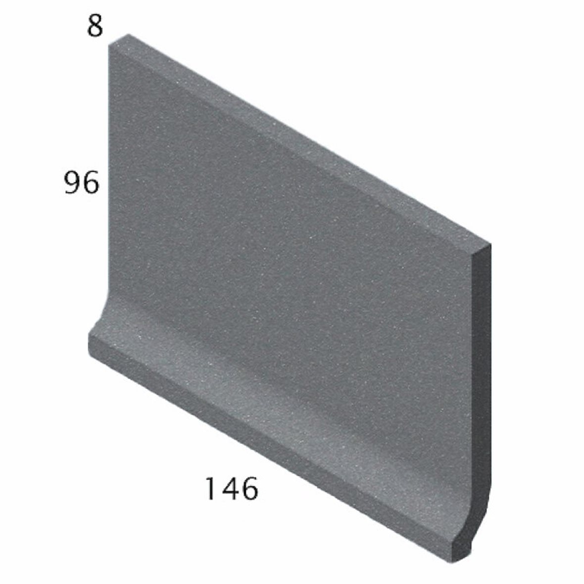 Pukkila Natura lasittamaton holkkalista 9,6X14,6 tummanharmaa 4615SB/1C tasapintainen matta harmaa yksivärinen