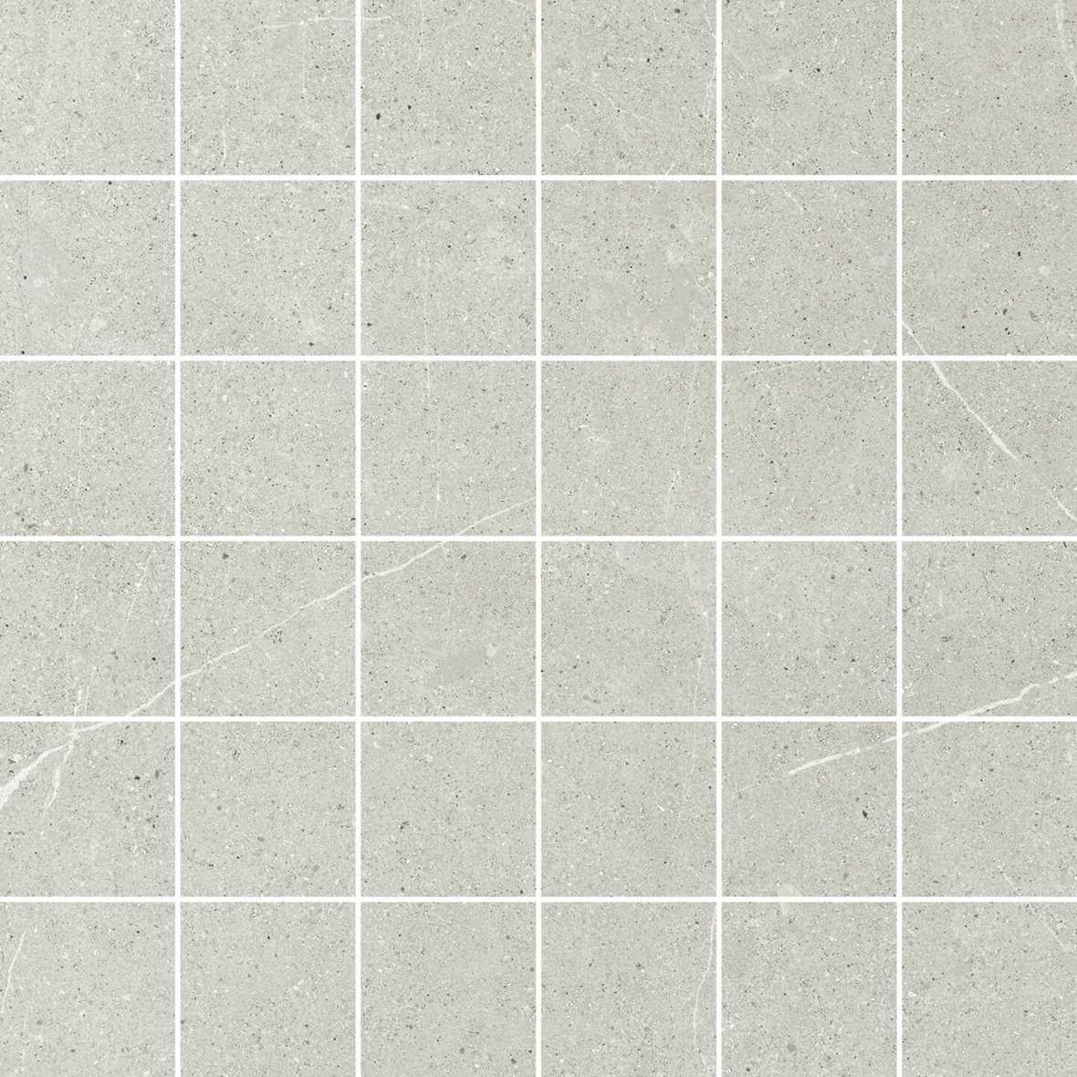 Pukkila Ease lasittamaton porcelanato mosaiikki seinälaatta lattialaatta 5X5 Light Grey tasapintainen matta harmaa kivi