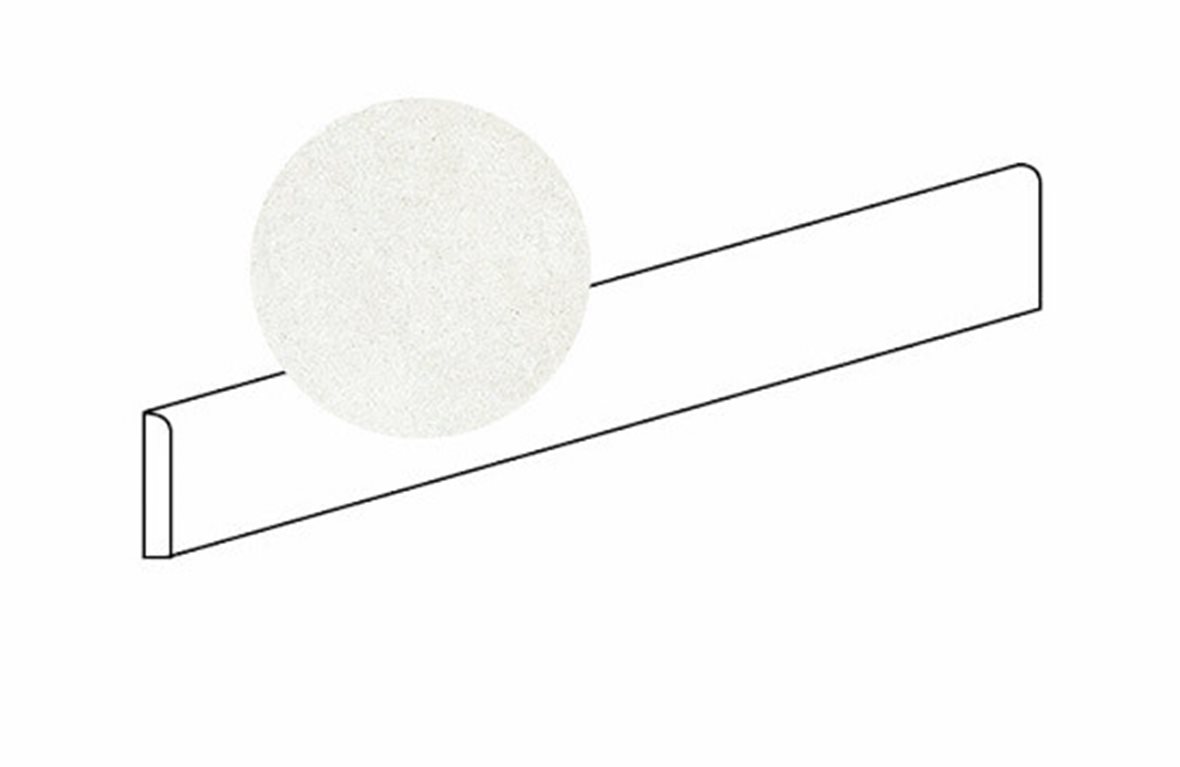 Pukkila Ease lasittamaton jalkalista 8X80 Extrawhite tasapintainen matta valkoinen kivi