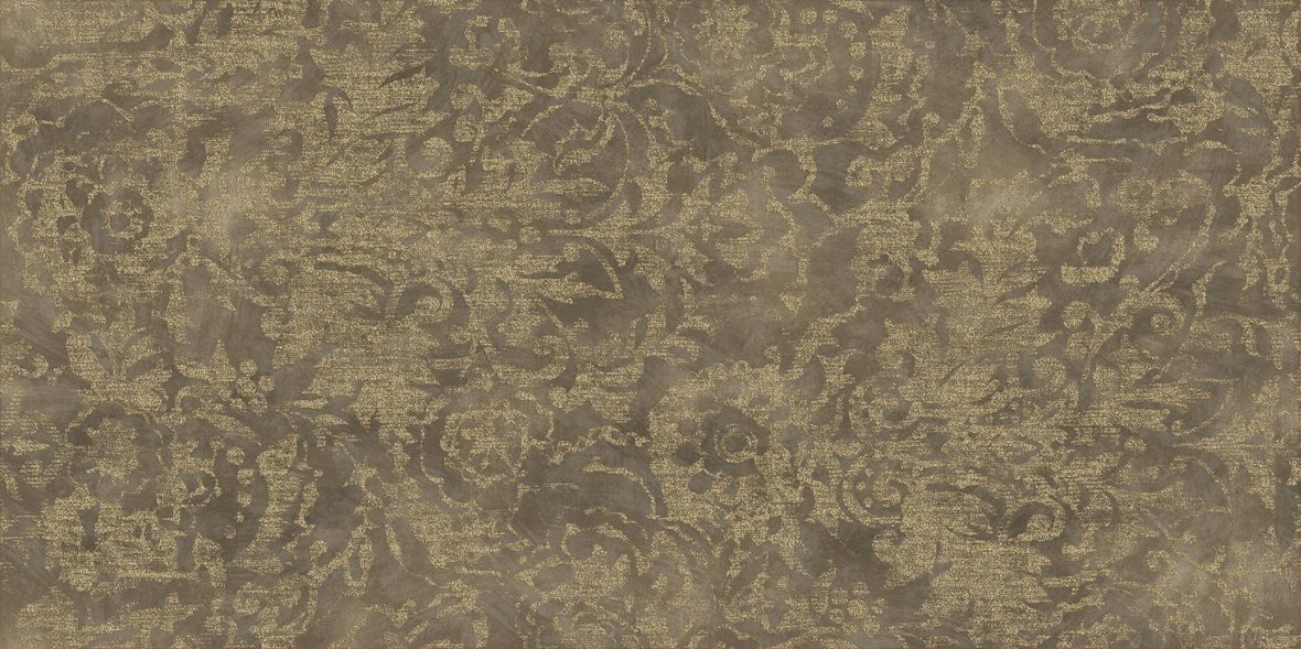 Pukkila Fresco lasittamaton kuviolaatta 60X120 Damask Fresco Burnt Umber tasapintainen matta tumma ruskea betoni