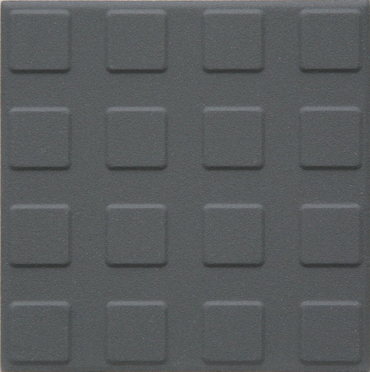 Pukkila Natura lasittamaton porcelanato seinälaatta lattialaatta ulkolaatta 9,6X9,6 tummanharmaa L4415SS/1C neliönasta kohokuvioinen matta R11 harmaa