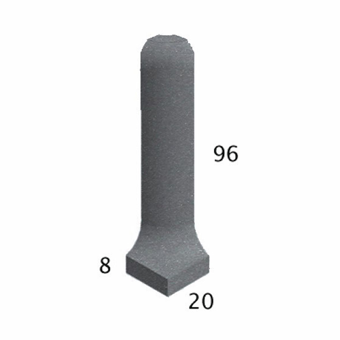 Pukkila Natura lasittamaton ulkokulmapala 2,1X9,6 tummanharmaa 4415CBO/1C tasapintainen matta harmaa yksivärinen