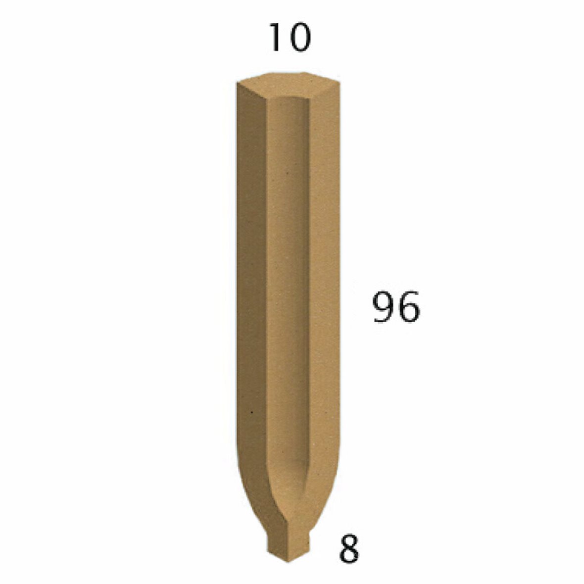 Pukkila Natura lasittamaton sisäkulmapala 1X9,6 okrankeltainen 4421SBI/1C tasapintainen matta oranssi yksivärinen