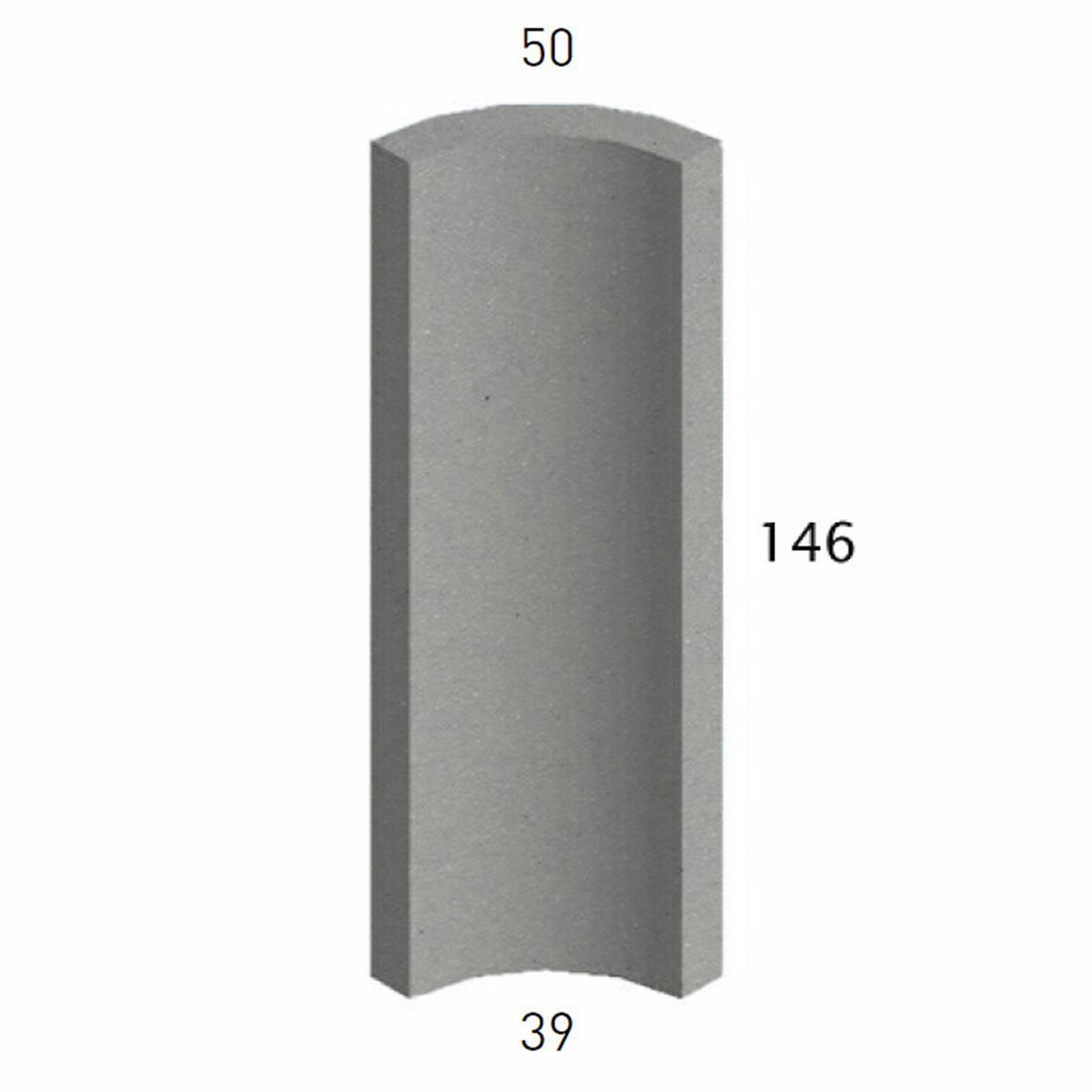 Pukkila Natura lasittamaton holkkalista 3,9X14,6 siniharmaa 2607QR/1C tasapintainen matta harmaa yksivärinen