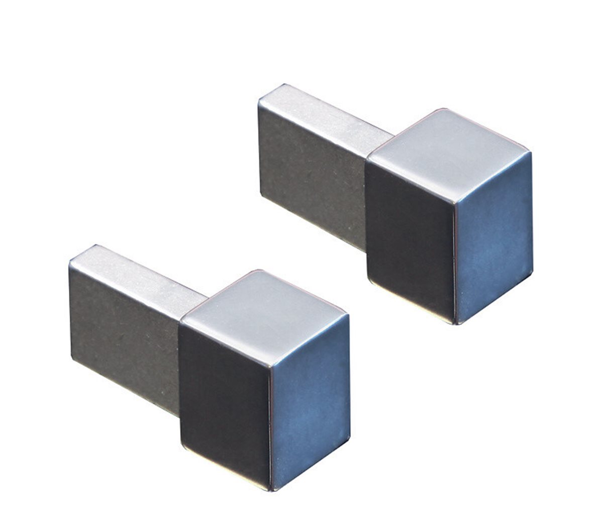 Listatalo laattalista neliökulmapala 8 mm alumiini kiiltävä hopea 2 kpl EDP082.91