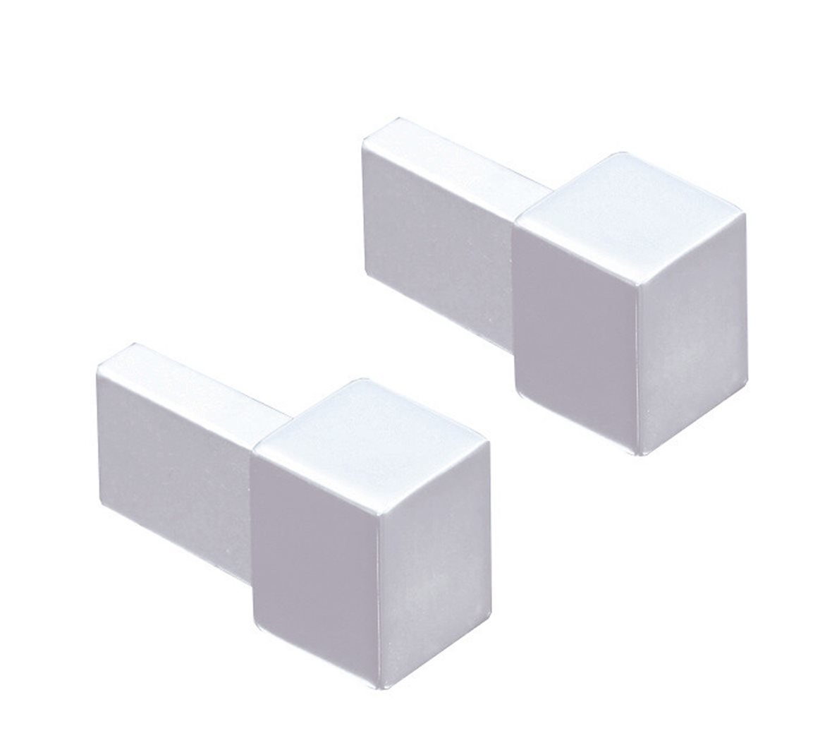 Listatalo laattalista neliökulmapala 8 mm alumiini mattahopea 2 kpl EDP082.81