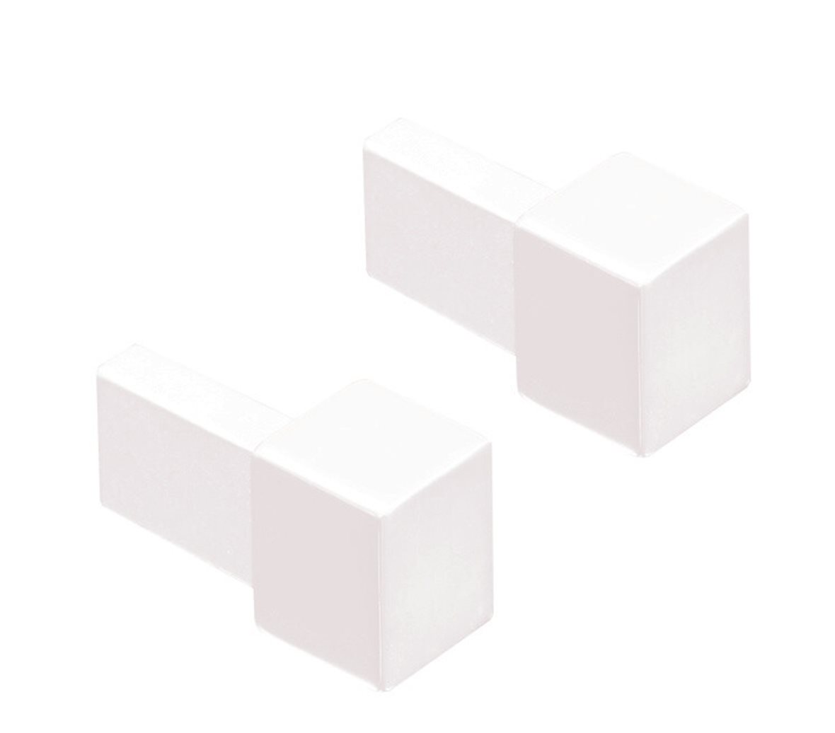 Listatalo laattalista neliökulmapala 12 mm alumiini kiiltävä valkoinen 2 kpl EDP122.01