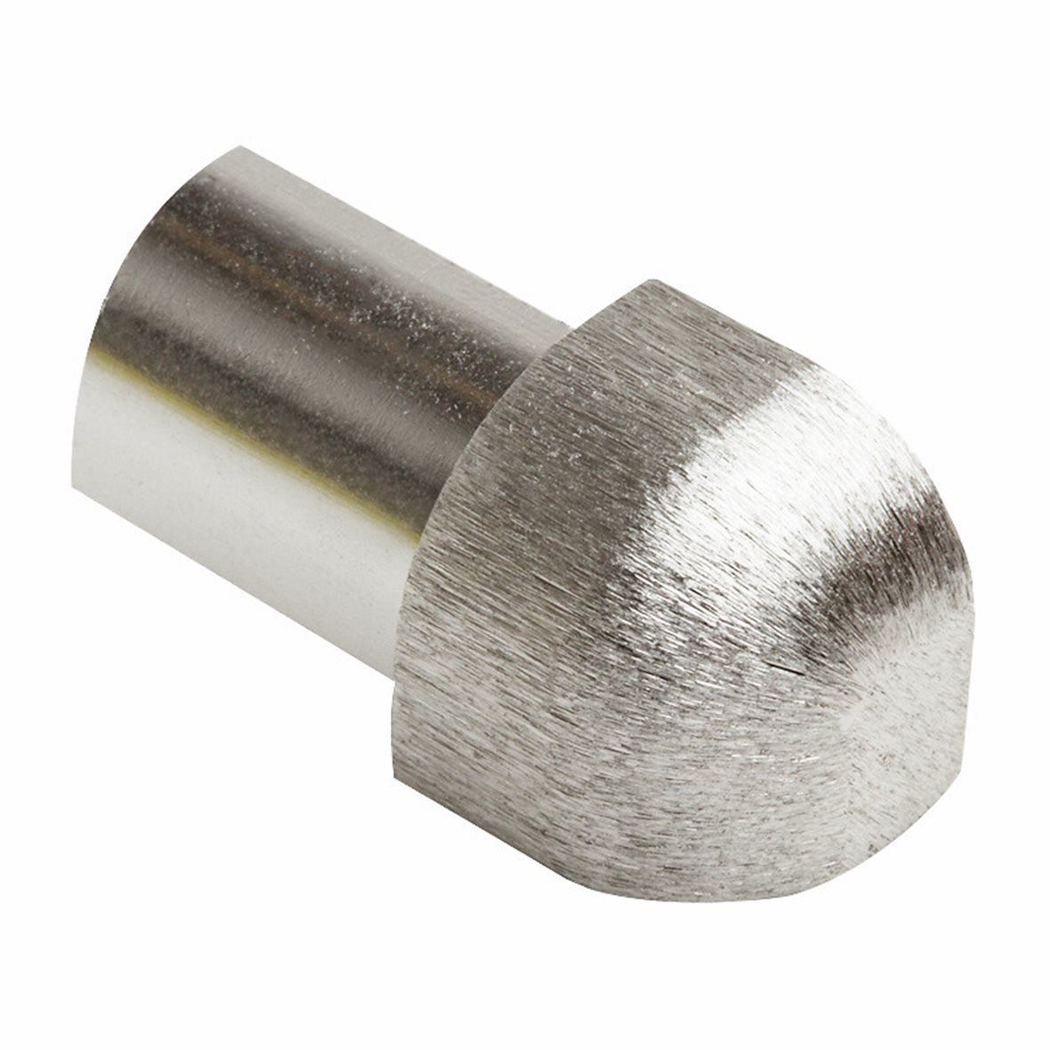 Listatalo laattalista ulkokulmapala pyöreä 10 mm alumiini harjattu hopea 2 kpl EAC102.94