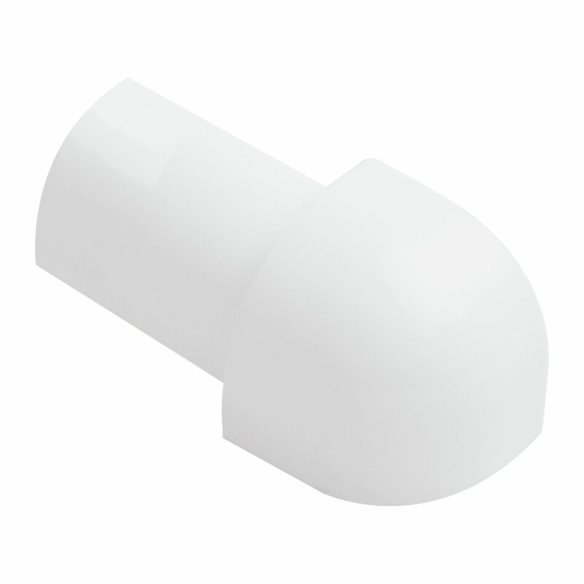 Listatalo laattalista ulkokulmapala pyöreä 12 mm alumiini kiiltävä valkoinen 2 kpl EAC122.01