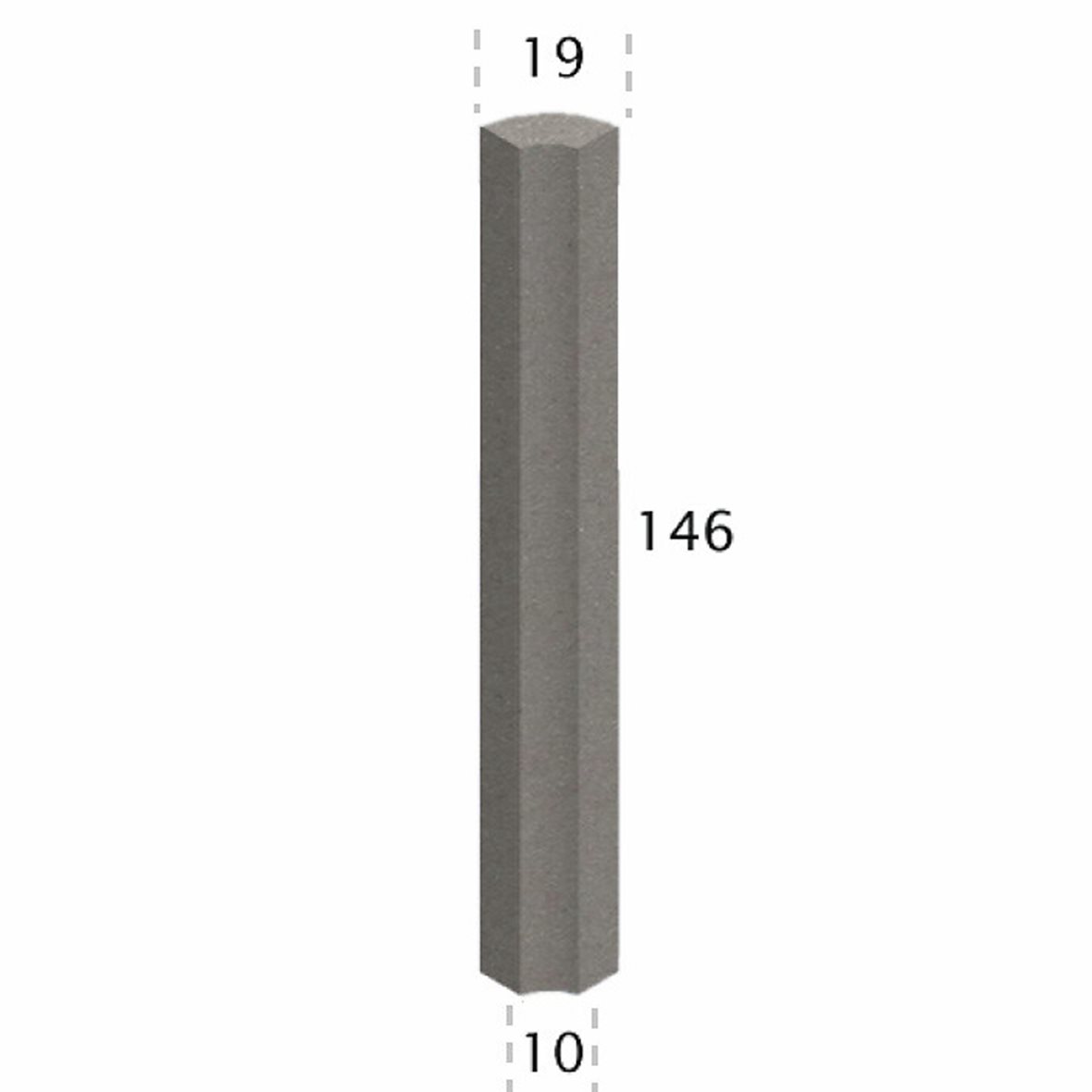 Pukkila Natura lasittamaton holkkalista 14,6X19 vaaleanharmaa tasapintainen matta harmaa