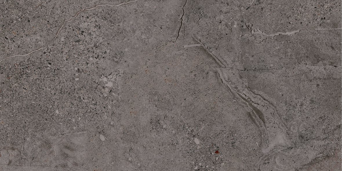 Pukkila Stone Age lasitettu kaakeli seinälaatta 30X60 Anthracite tasapintainen kiiltävä tumma harmaa kivi