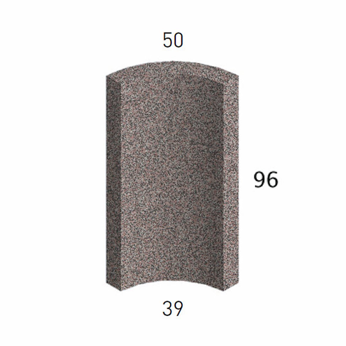Pukkila Natura lasittamaton holkkalista 3,9X9,6 Granite burgundy 2410QR/1C tasapintainen matta punainen pilkullinen