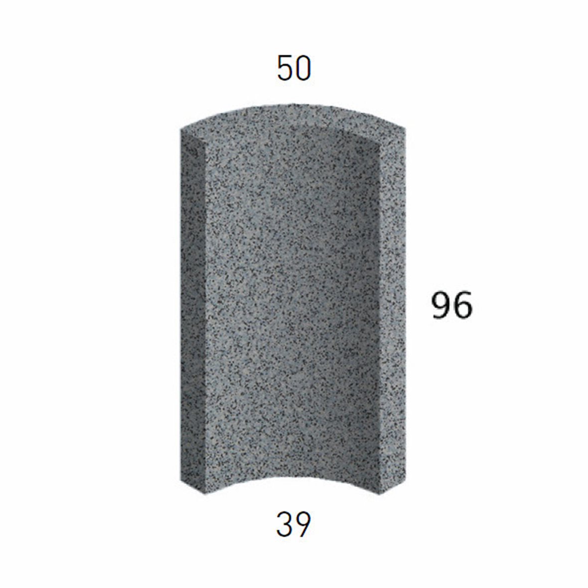Pukkila Natura lasittamaton holkkalista 3,9X9,6 Granite blue 2412QR/1C tasapintainen matta sininen pilkullinen
