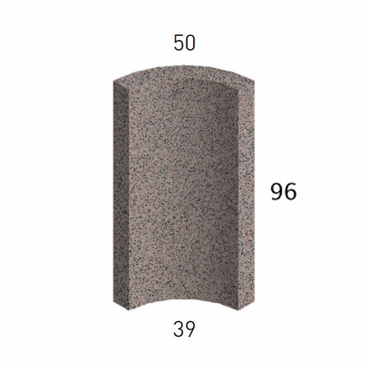Pukkila Natura lasittamaton holkkalista 3,9X9,6 Granite rose 2408QR/1C tasapintainen matta punainen pilkullinen