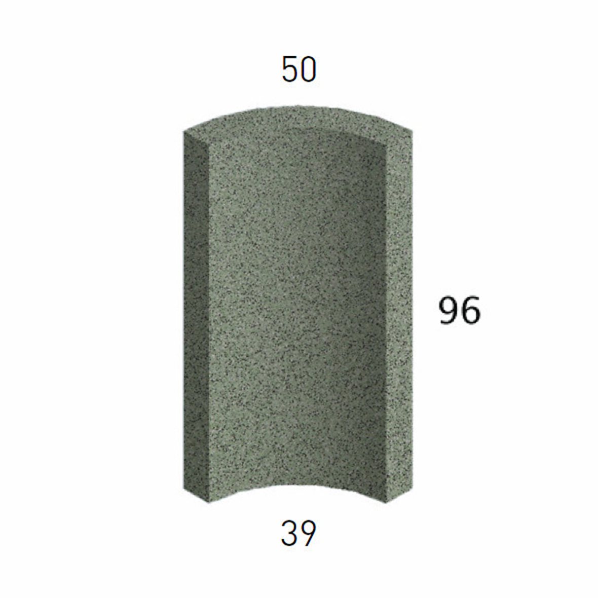 Pukkila Natura lasittamaton holkkalista 3,9X9,6 Granite green 2422QR/1C tasapintainen matta vihreä pilkullinen