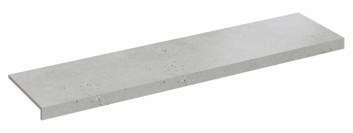 Pukkila Retro lasittamaton porraslaatta reunalla 30X120 Grey tasapintainen matta keskitumma harmaa kivi