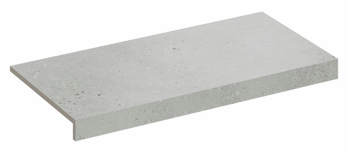 Pukkila Retro lasittamaton porraslaatta reunalla 30X60 Grey tasapintainen matta R10B keskitumma harmaa kivi