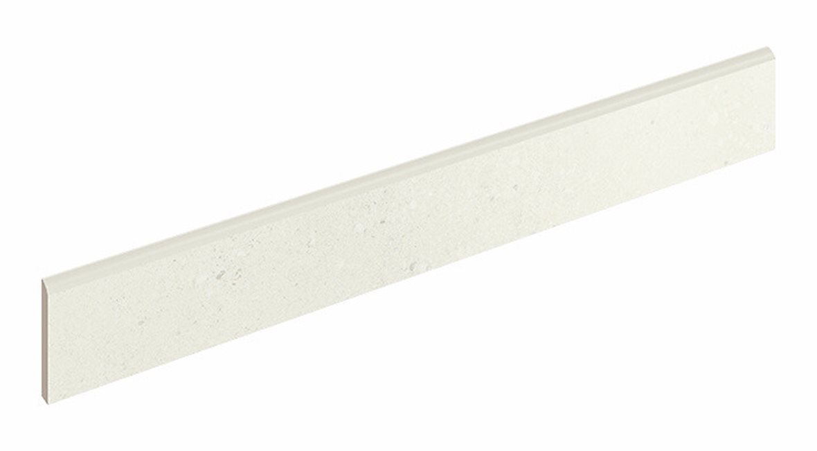 Pukkila Retro lasittamaton jalkalista 8X60 Bone White tasapintainen matta vaalea beige kivi