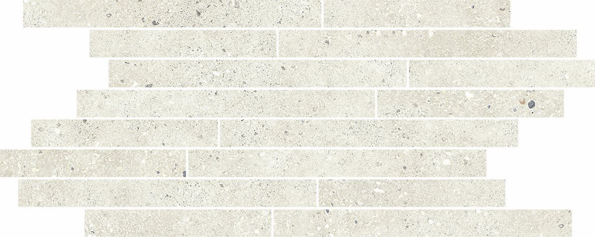 Pukkila Retro lasittamaton porcelanato mosaiikki seinälaatta lattialaatta 24X49 Bone White tasapintainen matta vaalea beige kivi