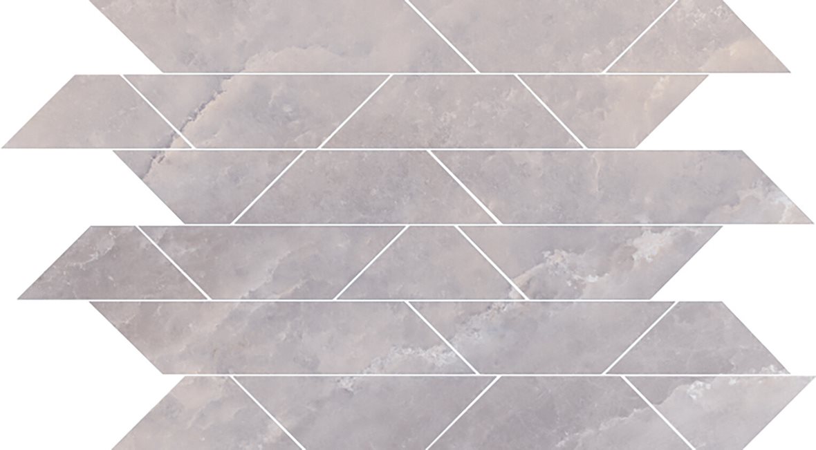 Pukkila Archisalt lasitettu porcelanato mosaiikki seinälaatta lattialaatta Trapezio Indian Purple tasapintainen kiillotettu keskitumma harmaa vivahtei