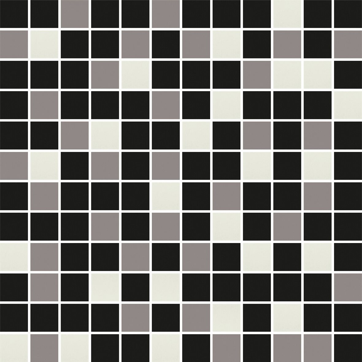 Pukkila Mosaico Porcelanico lasittamaton porcelanato mosaiikki seinälaatta lattialaatta 2,5X2,5 tasapintainen matta tumma moniväri värisekoitelma