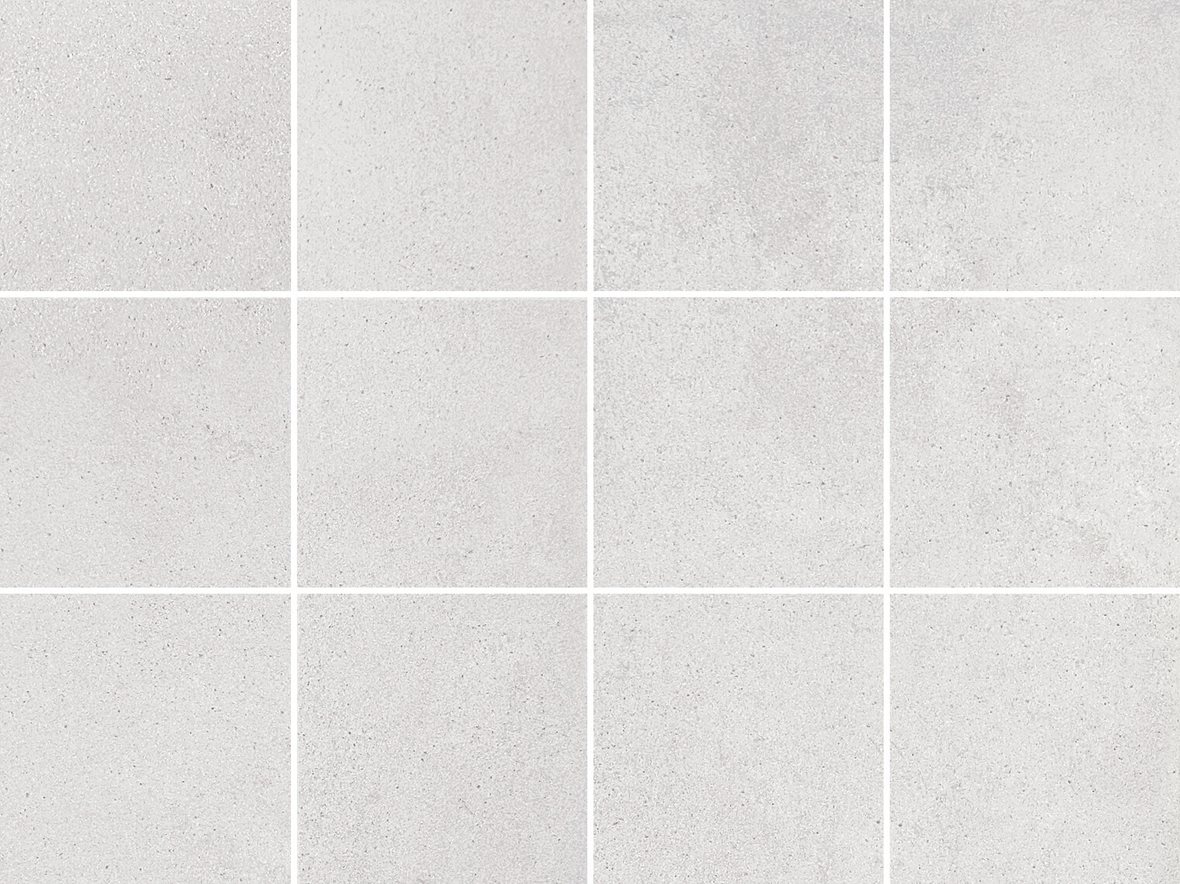 Pukkila Concreto lasitettu klinkkeri seinälaatta lattialaatta 10X10 01 puuteri tasapintainen matta vaalea valkoinen betoni