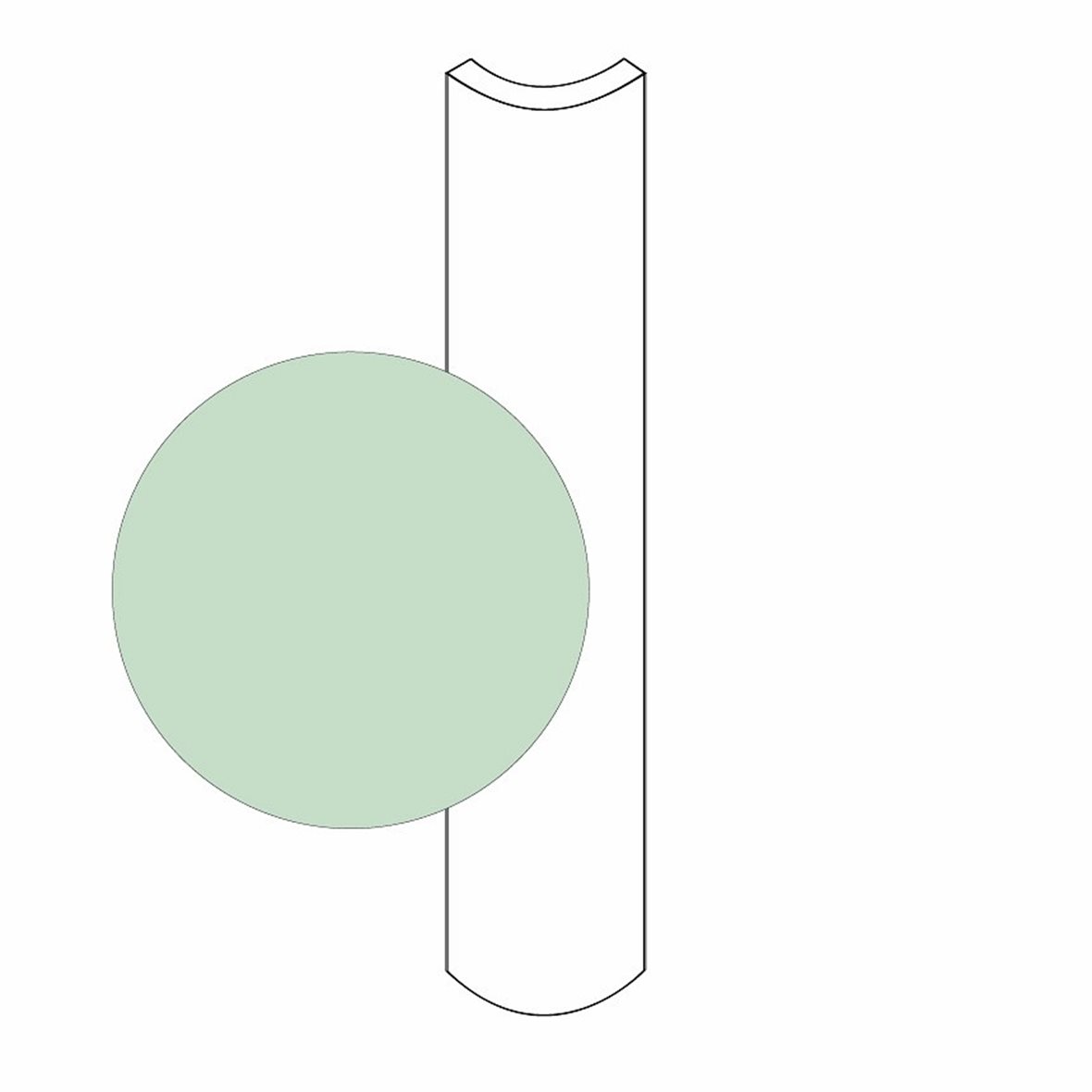 Pukkila Harmony holkkalista ulkokulma 3,5x19,7 Water green228320CX tasapintainen kiiltävä vihreä yksivärinen