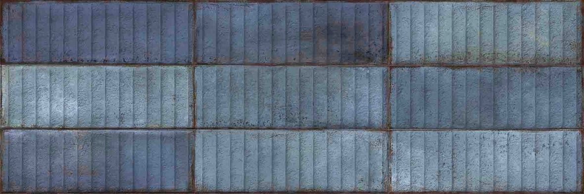 LPC Fantasy Line lasitettu kuviolaatta 30X90 01 Safira kohokuvioinen kiiltävä tumma sininen vivahteikas