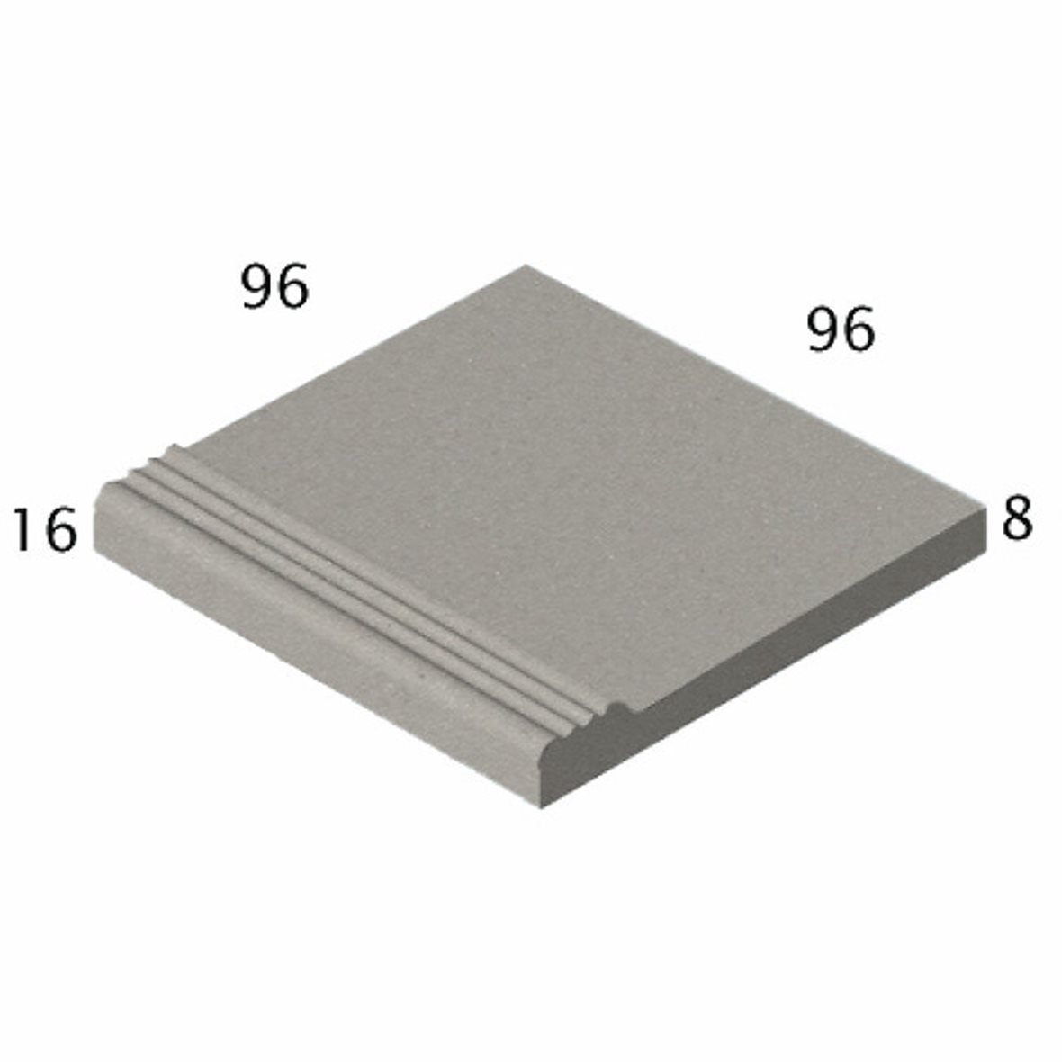 Pukkila Natura lasittamaton porcelanato lattialaatta 9,6X9,6 vaaleanharmaa 4406PES/1C tasapintainen matta rihlattu reunakorotus vaalea harmaa yksiväri