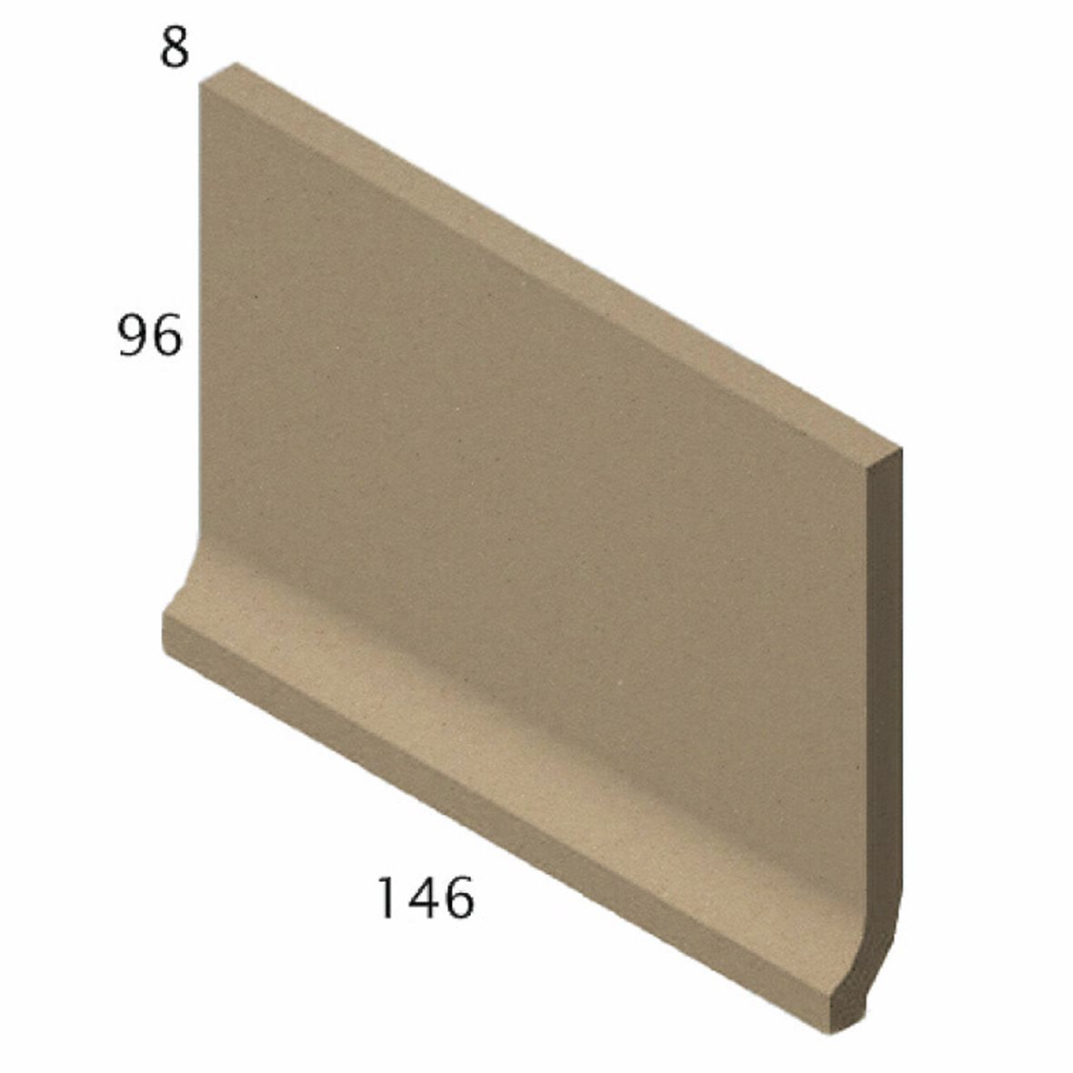 Pukkila Natura lasittamaton holkkalista 9,6X14,6 tumma beige 4603SB/1C tasapintainen matta keskitumma beige yksivärinen