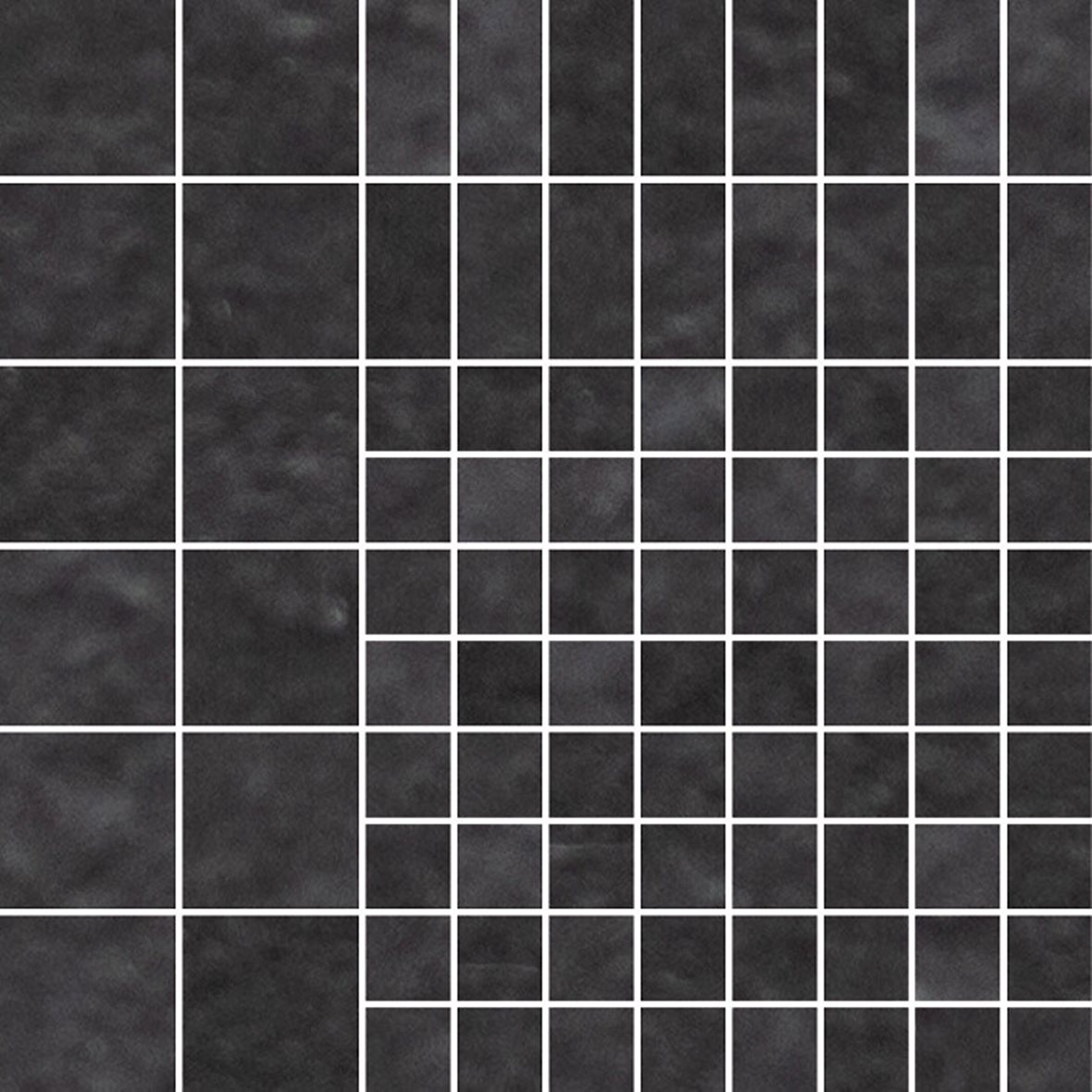 Pukkila Downtown DT lasittamaton porcelanato mosaiikki seinälaatta lattialaatta 30X30 04 antrasiitti mosaic mix tasapintainen matta tumma musta betoni