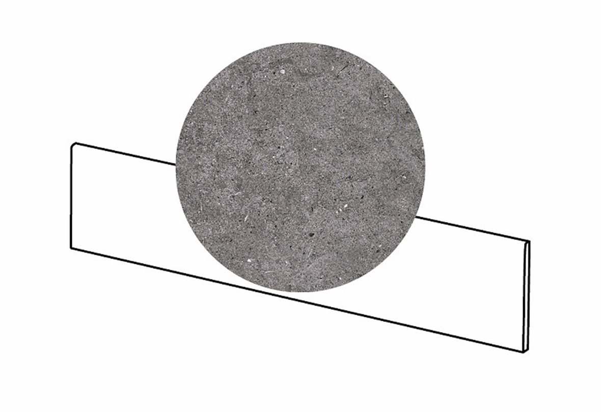 LPC Kairo lasitettu jalkalista 9,5X59,7 03 grafiitti tasapintainen matta tumma harmaa kivi